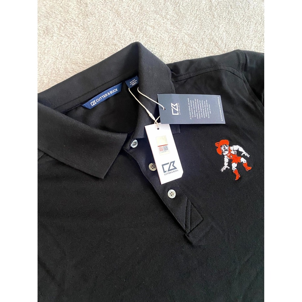 Cutter & Buck ADV Eco Tri-Blend Shirt Mens Medium Black Oklahoma State Cowboys
